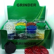 HERB PLASTIC GRINDER ASSORTED COLOURS