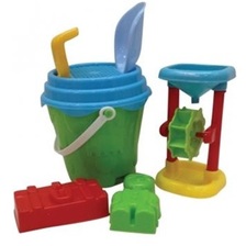 Beach bucket watermill